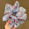 Moda Organza Hair Scrunchies Solid Color Guma Bands Dla Kobiet Dziewczyny Elastyczne Zespoły Do Włosów Ponytail Trzymaj akcesoria do włosów