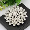 Big Lichtmetalen Bloem Crystal Broche voor Bruiloft Aankomst Fabriek Direct Goedkope Prijs Dames Broach