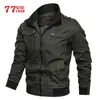 Veste solide décontractée hommes coton multi-poches Bomber vestes mâle printemps automne coupe ajustée manteau pilote coupe-vent Jaqueta Masculina Y1106