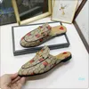 2022- Men Women Designer Loafers Metal Buckle Snake Pattern Genuine Leather Princetown Lace Velvet Slippers Ladies Casual Mules