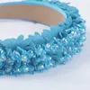 2021 Spring Fashion Flanell eingelegtes Acryl -Stirnbänder süße süße einfache Stil Damen Stirnband Haarzubehör