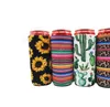 Enfriador de latas de 17x8,5 cm, aisladores delgados de latas, enfriador de cerveza de bebidas de neopreno, botella de Cola plegable, Koozies, funda de lata de leopardo de Cactus DAF107