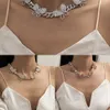 Women's Butterfly Cuban Chain Necklace, Hip Hop Jewelry Set, Gold and Silver Q0809