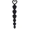 Nxy Sex Anal Toys Pure Silicone Beads Chain for Beginners and Advanced Users 100% Grade Black 1220