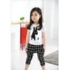 Girafe Noir Blanc Bébé Garçons Vêtements Costumes Été Hot Shorts Filles T-shirts Pantalons Grille Enfants Sport Vêtements Ensembles Kid Tee 210413