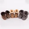 İlk Walkers Sıcak Kış Hakiki Deri Yün Kürk Bebek Erkek Çizmeler Toddler Kızlar Yumuşak Moccasins Ayakkabı Peluş Koyun Ile Bebek Patikleri