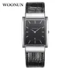 腕時計2022 WOONUN MEN WATCHES TOP JAPANTZ RECTANGLE WATE