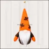 Other Festive & Party Supplies Home Garden Harvest Festival Hanging Gnome Ornaments Handmade Plush Faceless Doll Hallowee Decoration Xbjk210