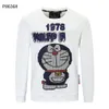 2022 Herren Hoodies Mann Sweatshirts Pullover für Männer Drilled Philipp Modische Europa und Amerika Streetwear Skinny Handsome Skulls Tags Paste Drill Marke Plus Größe