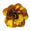 Accessoires cheveux 20 PCS/Lot 6 pouces grandes fleurs en tissu Satin fait à la main bricolage bébé fille Boutique pour Barrette bandeau chapeaux