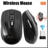 168D Muizen 2.4GHz USB Optische Wireless Mouse Ontvanger Smart Slaap Energiebesparend voor Computer Tablet PC Laptop Desktop met witte doos