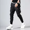 Streetwear Men's Multi Pockets Cargo Harem Pants Hip Hop Casual Male Track Joggers Trousers Fashion Harajuku Men 210715