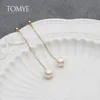 Stud Pearl Earrings 14K Gold TOMYE ED21026 High Quality Luxury Simplicity Long Chain For Women Gifts Jewelry