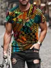 24 Stile Herren-T-Shirts, lässig, Nation-Stil, bedruckt, Afrika, kurzärmelige Kleidung