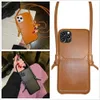 Wallet Phone Case Designer iPhone Case for iPhone 15 Pro Max Cases Apple iPhone 14 Pro Max 13 12 11 Case Brand Women Crossbody Leather Card Holders Handbag Mobile Cover