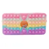 Fidget Bag Toy Push Bubbles Rainbow Pencil Case Portamonete Portafoglio Borsa da donna con dadi Borse a tracolla per ragazze 0968