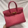 Mulher de moda clássica Bolsa de compras Designer genuíno Couro de avestruz fazer para encomendar a TOTA LADY para Handbag2625 Everyday