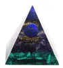 Orgone Pyramid 참신 품목 보호 명상 요가 8cm 수제를위한 흑요석 레이키와 긍정적 인 에너지 결정 구체