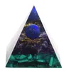 Orgone Pyramid Nyhetsartiklar Positiv energi Kristallsfär med Obsidian Reiki för skydd Meditation Yoga 8 cm Handgjord