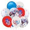 Nyindependens dag dekoration Ballonger 10st / Lot Party Bakgrund Kombination Sequined Balloon Bröllopsresor 12 tums Ewe5716