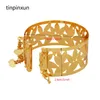 Leaf Gold Color Dubai Bangle For Women Girls Etiopiska Indien African Wedding Luxury Jewelry Party Gifts6104373