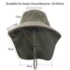 Outdoor Hats Foldable Wide Brim Fishing Caps Unisex Breathable Sunshade UV Protection Hat Ear Neck Cover For Recreation