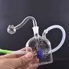 15 estilos de vidro de fumar tubos de água linlne matriz mini led petróleo plataformas de petróleo cisne de cisne de cinzas de cachorro de cachimbo de cachimbo com 10mm macho queimador de óleo e mangueira