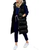 Women039s أسفل معطف الشتاء في Parkas Women Long Rooded Screets Sourder Massual Fashion Singlebreasted Warm Woman8640584