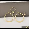 Hie Boucles d'oreilles Drop Livraison 2021 Bijoux de mode Ensembles de boucles d'oreilles Hoop Stud Star Pendentif en alliage d'acier Matériau plaqué or pour femmes filles