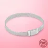 925 argento sterling a forma di cuore a forma di serpente catena da donna braccialetto adatto a Pandora Infinity Knot Bangle gioielli di lusso