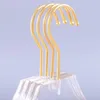 Luxury Clothes Hangers Clear Acrylic Dress Rocks with Gold Hook Transparent Shirts Holders RH1657