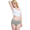 Hög midja 4pcs / set Women Panties Slimming Briefs Pure Bomull Andningsbar Solid Underkläder Comfot Sexig Kvinna Underkläder Plus Storlek 220311