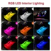 LED CAR FOOT LIGHT AMBIENT LAMP MED USB Wireless Remote Music Control Flera lägen Automotive Interiör Dekorativa Lights6118837