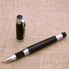 أقلام حبر جاف الفضة الأسود مونتي الأسطوانة الكرة القلم مع ملء اللوازم مكتب المدرسة جودة عالية لصديق هدية الأعمال 088