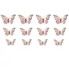 3D 중공 나비 벽 스티커 홈 장식 축제 파티 레이아웃 종이 Butterflies12pcs / 세트