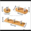 Rails Stainless Steel Bamboo Wood Home Decoration Wall Shelf Row Hooks Behind Door Coat Storage Room Organizers C1Ivp Enz4B