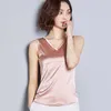 Korean Fashion Silk Women Tank Tops Streetwear Satin Sleeveless Pink Female Camis Plus Size XXL White Shirt 210531