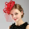 Nobel Black Feather Frauen Partyhut Netting Schleier bedecken das Gesicht Hochzeit Braut kurze Schleier Maske Damen formelle Anlässe Haarschmuck Kopfbedeckung Kopfschmuck AL8901