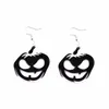 Fournitures de fête de fête Boucles d'oreilles crâne acrylique noir blanc Halloween petite personnalité exagérée boucle d'oreille européenne et américaine