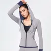 Façonner Veste de Yoga pour femmes pour femmes Automne et hiver respirant Slim Fit Slim Manches à manches longues Pull à capuche à capuche en plein air Fitness