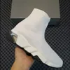 Man Kvinna Casual Skor Sock 1 2.0 Walking Shoe Speed ​​Trainer Original Paris Lady Svart Vit Röd Spets Sockor Sport Sneakers Toppkvalitet Stövlar Klar Sole Storlek 36-47 US6 US7