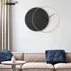 Relógios nórdicos sala de estar casa moda luz luxo moderno personalidade criativa atmosfera decorativa parede h1230