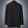 Hommes chandails printemps automne mode coréenne noir tricoté Cardigan manteau sans bouton hommes vêtements grande taille 6XL 7XL 8XL