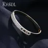 Rakol Luxury Marque CZ Zironia Stone Turnable Bracles pour femmes Bracelettes d'amant de glissière Bracelet Crystal U Boucle Men Bijoux Q0717