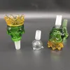 Newest 6 Style 14mm Bowl Glass Bowl Male Joint Handle Beautiful Slide Bowl Piece Smoking Accessories For Bongs Water Pipes US Warehouse