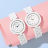 Wristwatches 2021 Przyjazd Wodoodporny Zegarek Ceramiczny Dla Kobiet Moda Eleganckie Damskie Daily Quartz White Clock Montre Femme Reloj