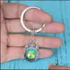 Key Rings Jewelry Wholesale Mermaid Keychain Mirror Creative Metal Pendant Aessories Custom Gifts Chain Ring Diy Fit 450 Drop Delivery 2021
