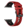 الأشرطة ذات اللون المزدوج Watchband الرياضة سيليكون الفرقة استبدال فرق سوار مع محول ل أبل ووتش iwatch 7 6 5 الحجم 40/41 44 / 45mm