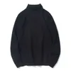Suéter dos homens de inverno Alto-pescoço Slim Slim Quarto Camisas Casuais All-Match Knitwear Mulheres Pullover Turtleneck Sweater 210918