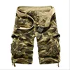 Hot 2021 New Camouflage Slims Cargo Shorts Uomini Cool Estate Military Camo Pantaloni corti corti Homme Cargo Pantaloncini Nessuna cintura 29-40 x0601